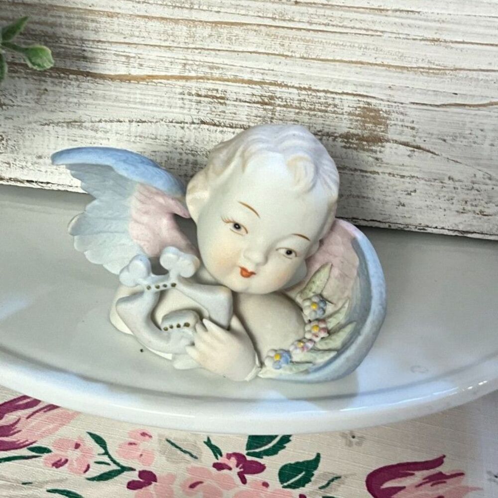 Vintage porcelain angel figurines 5 angels Lamore China & Lefton Occupied Japan - Picture 9 of 12